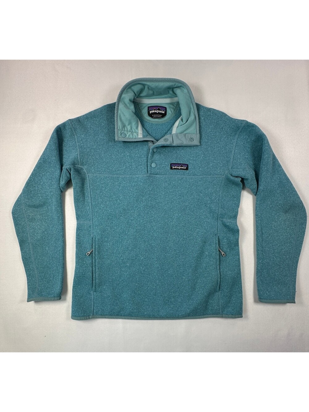 Patagonia Better Sweater Marsupial Pullover Women's Small Blue Teal Fleece